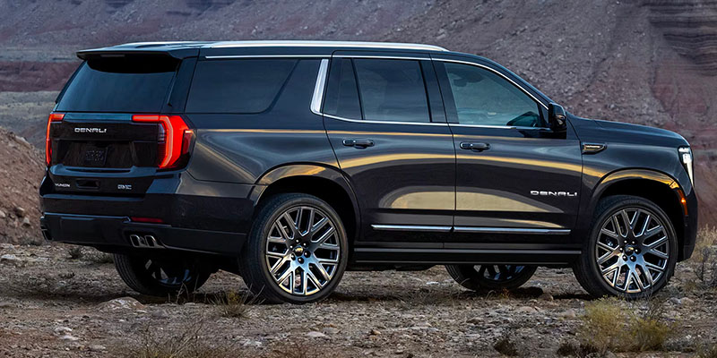A 2025 GMC Yukon XL parked off road in Bryant, AR