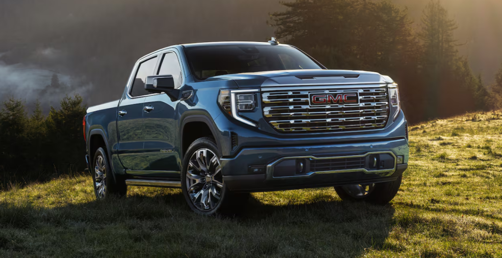 A 2026 GMC Sierra 1500 parked on a grassy hill in Bryant, AR 