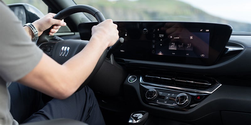 The infotainment system full of safety features in the 2025 Buick Envista in Bryant, AR