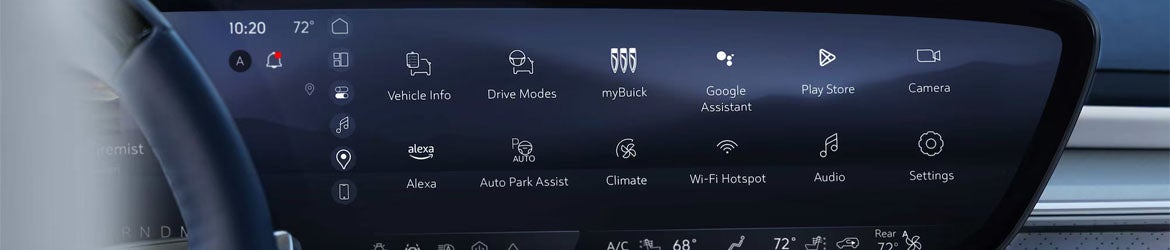 2026 Buick Enclave 30-inch ultrawide infotainment display with Google built-in and connectivity features in Bryant, AR.