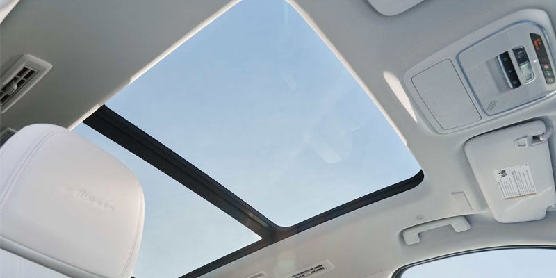 2026 Buick Enclave panoramic moonroof bringing natural light into the three-row SUV interior in Bryant, AR.