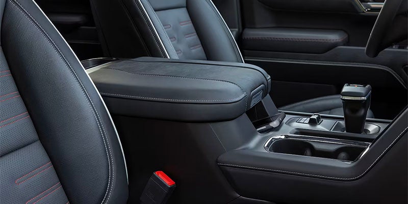 The center arm rest in the 2025 GMC Sierra 1500 in Bryant, AR