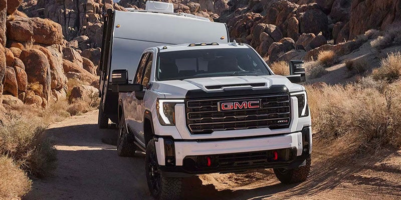 A large tow load in the 2025 GMC Sierra 2500 in Bryant, AR
