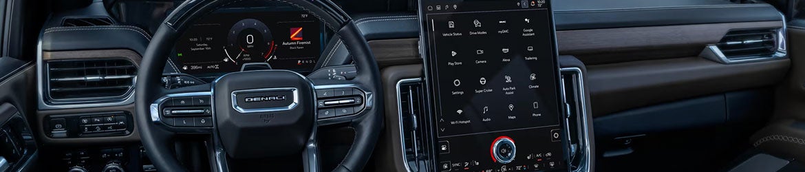 2026 GMC Yukon instrument panel and 16.8-inch infotainment display near Bryant, AR