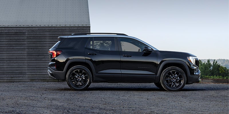 Side profile of the 2027 GMC Terrain highlighting its bold SUV styling and distinctive exterior design in Bryant, AR.