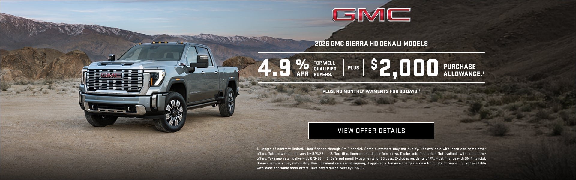 4.9% APR for well-qualified buyers.1

Plus, $2,000 PURCHASE ALLOWANCE.2

Plus, no monthly payment...