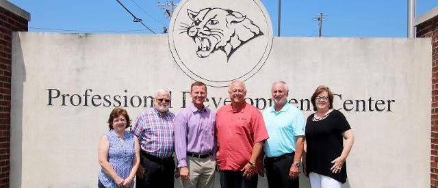 Group of people in front of Professional development center